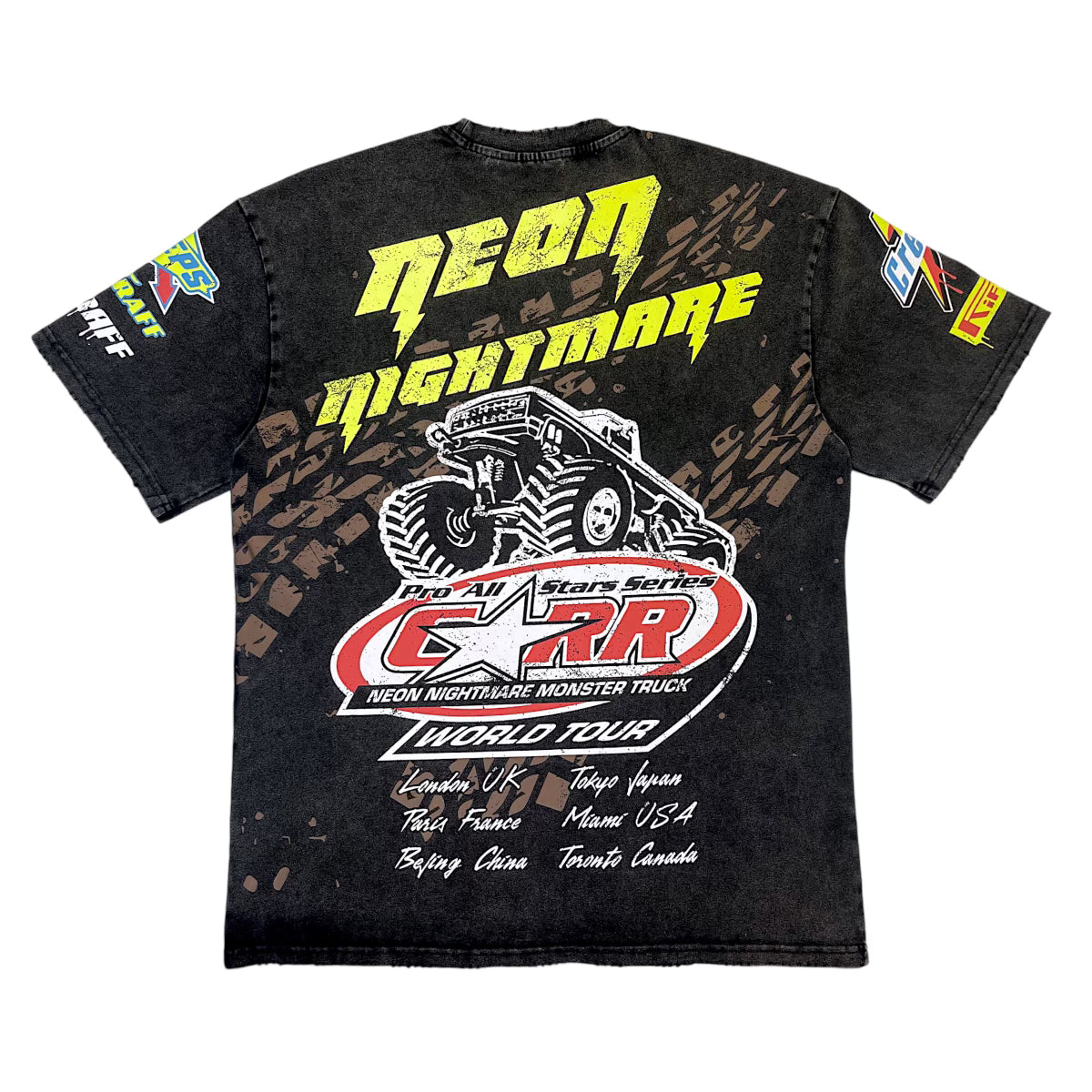 RiFF RAFF x CREEPS ©️ Cherry Chupacabra Neon Nightmare Monster Truck Shirt 🧪GLOW iN THE DARK🧪