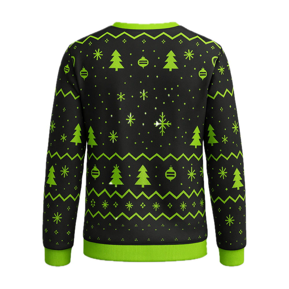 Neon Green Christmas Tree Fireplace Story Teller Upper Torso Warmer