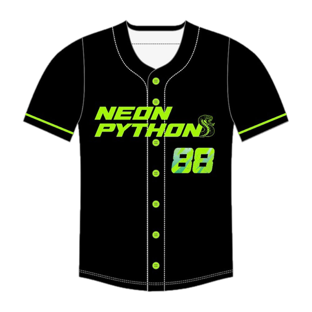 NEON PYTHON BASEBALL JERSEY