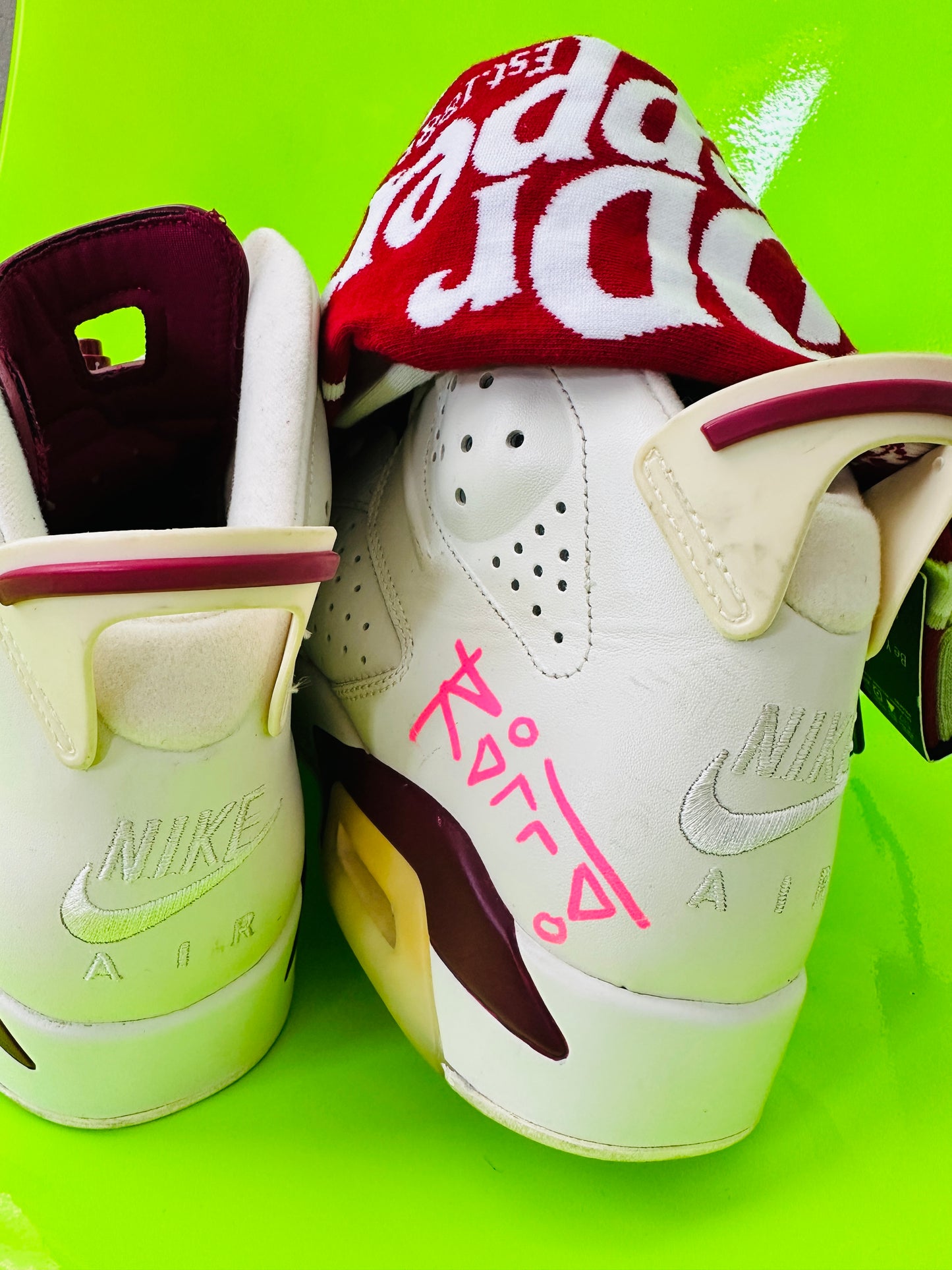 MAROON MONGOOSE JAWWDiNz Size 12 🏀 RiFF RAFF AutogRAFFed Authentication basketball shoes ✍️