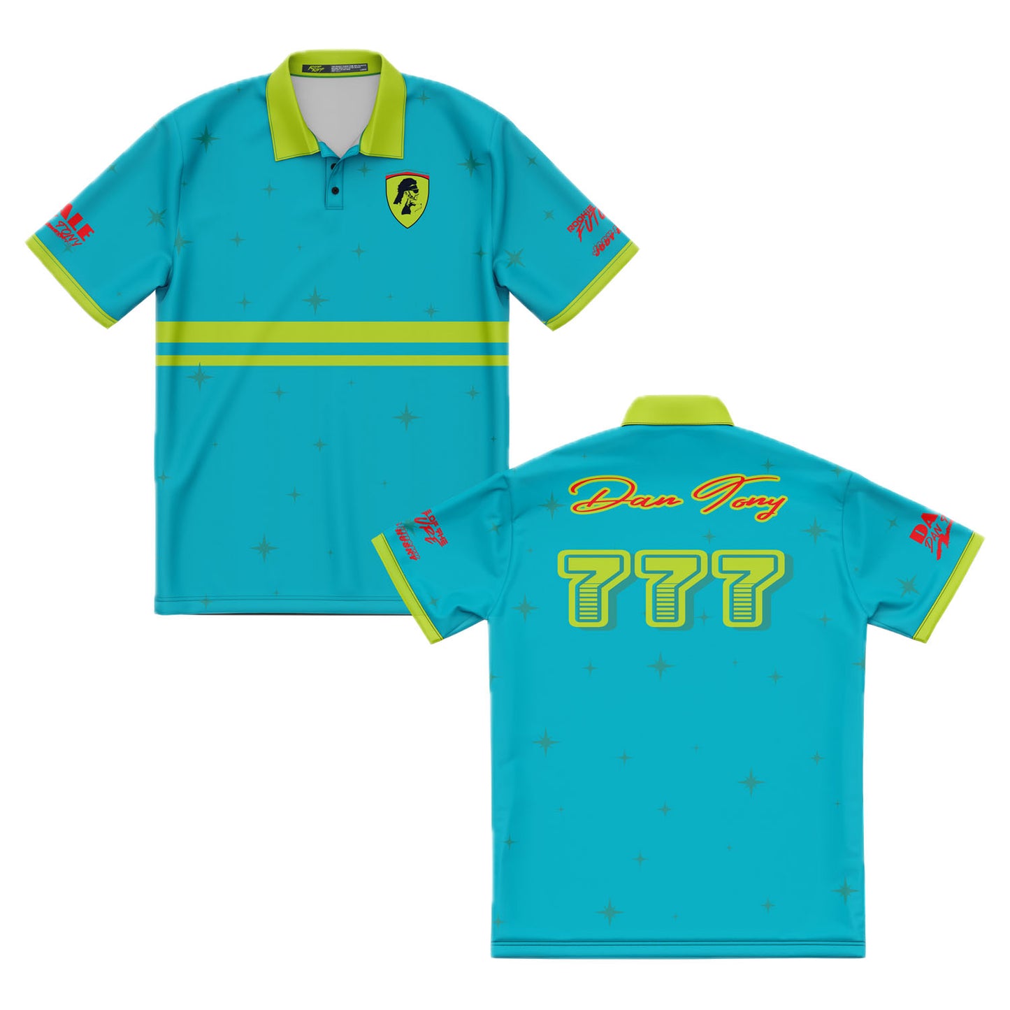 Seafoam Sunset Race Car Collar Shirt