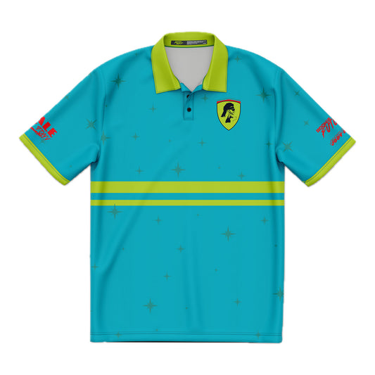 Seafoam Sunset Race Car Collar Shirt