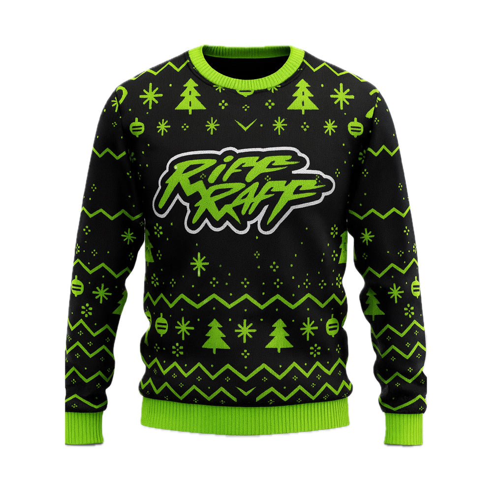 Neon Green Christmas Tree Fireplace Story Teller Upper Torso Warmer