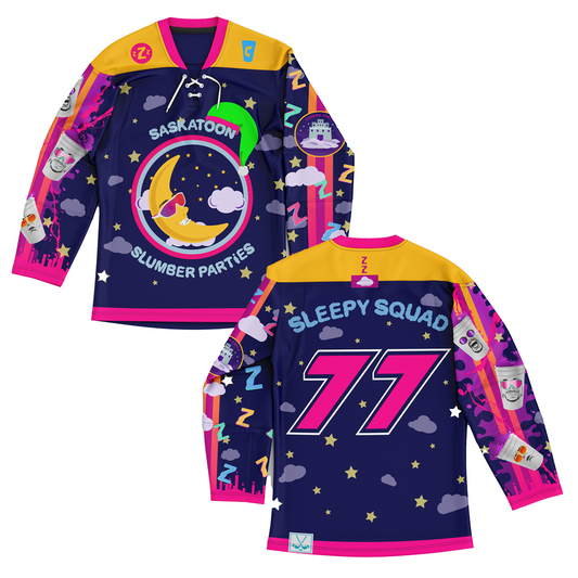 SASKATOON SLUMBER PARTiES HOCKEY JERSEY